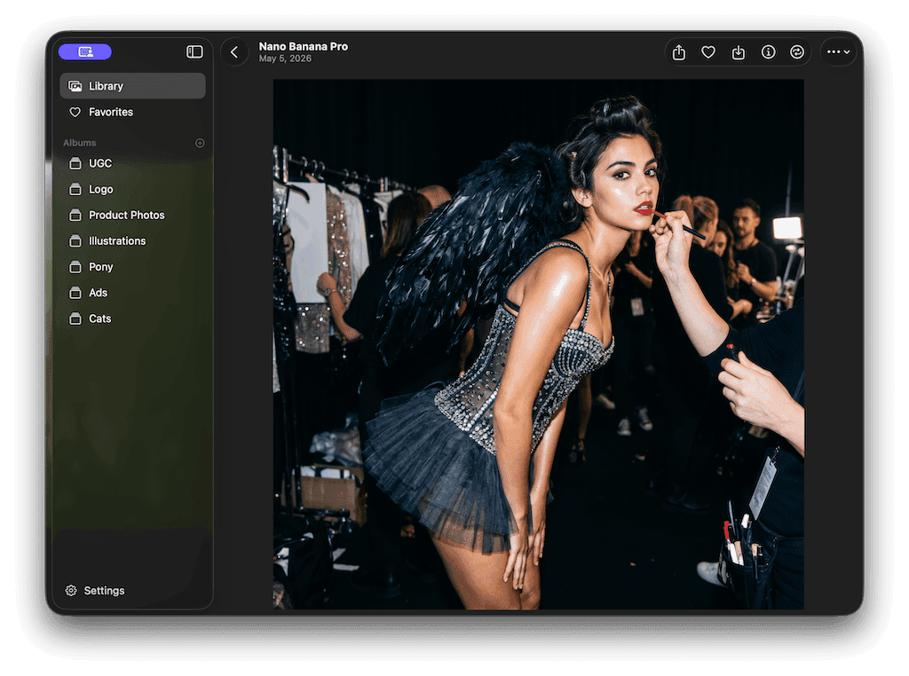 Majik full-screen generation view